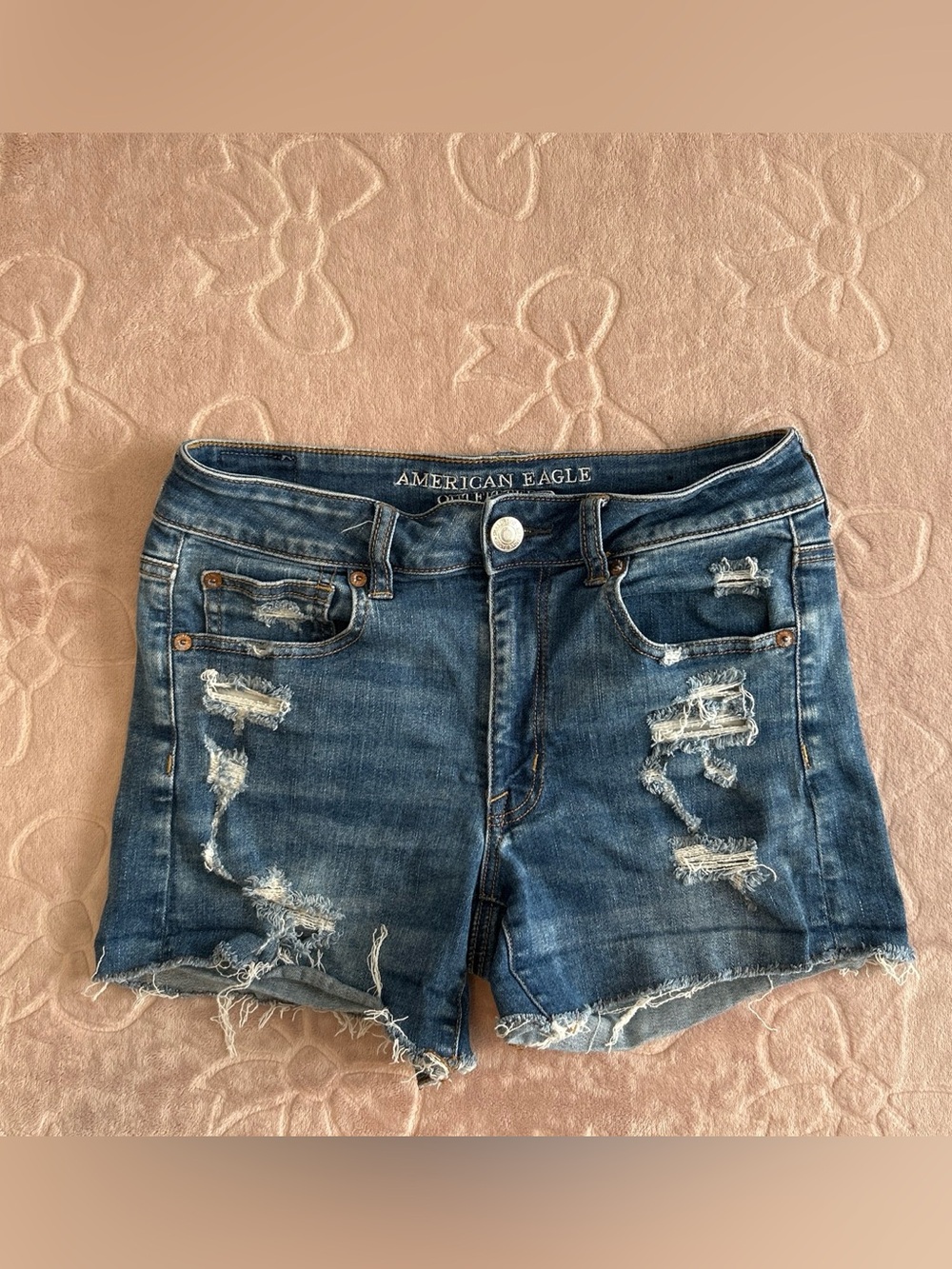 American Eagle Hi-Rise Shortie Denim Shorts